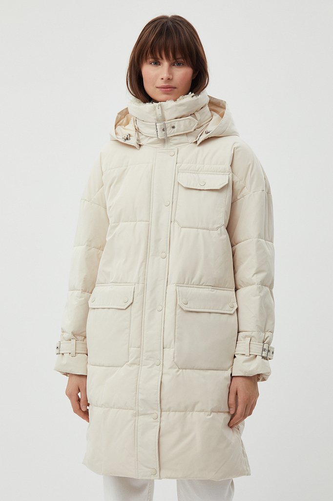 Пуховое пальто в стиле casual, Модель FWB110120, Фото №1
