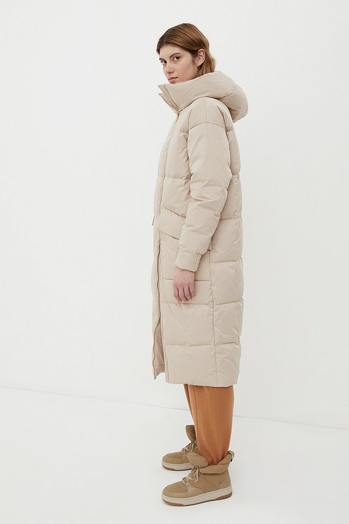 Пуховое пальто женское, Модель FWB110140, Фото №3