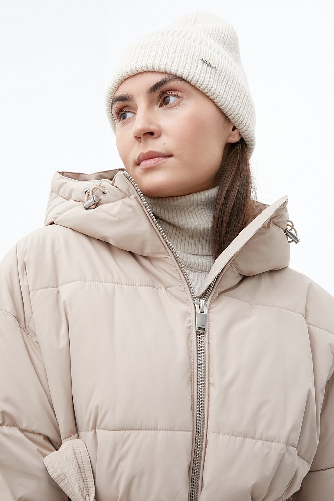 Утепленная куртка женская с поясом на талии, Модель FWB51048, Фото №6