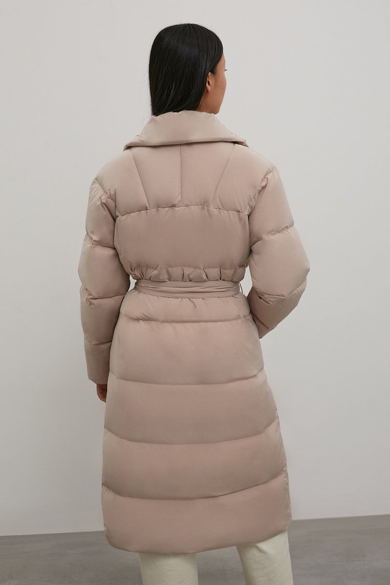 Пуховое пальто с поясом, Модель FWB51053, Фото №5