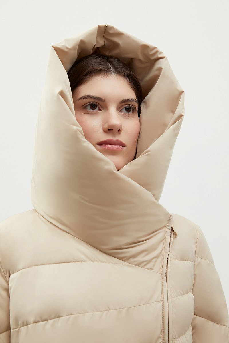 Утепленное пальто женское с капюшоном, Модель FWB11010, Фото №8