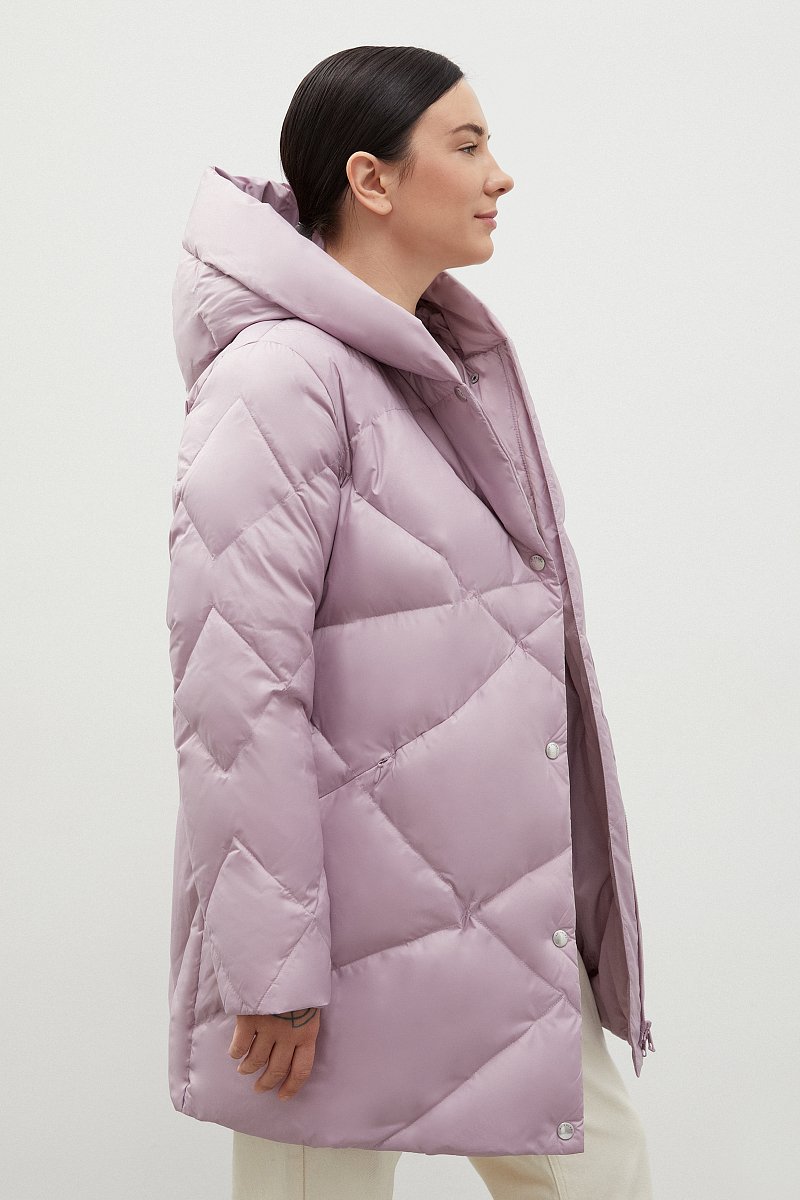 Пуховое пальто с капюшоном, Модель FWB160126, Фото №4