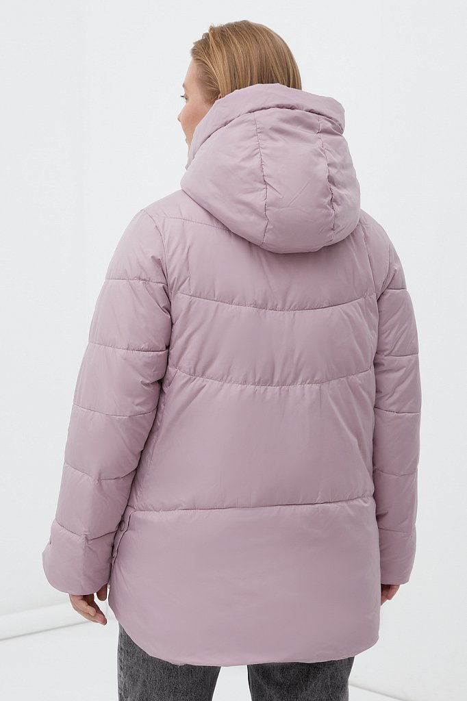 Утепленная стеганая куртка женская с капюшоном, Модель FWB160134, Фото №5
