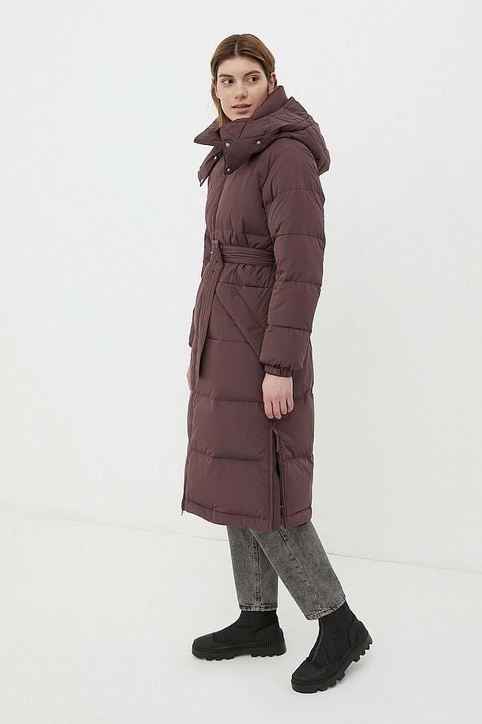 Next rust shop long padded coat