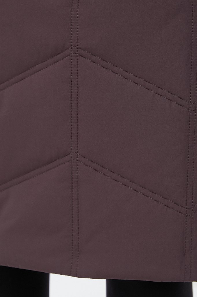 Утепленная стеганая юбка женская длины миди, Модель FWB51049, Фото №5