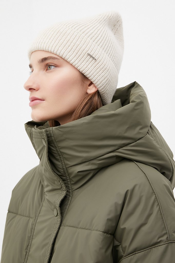 Утепленное пальто женское с капюшоном, Модель FWB110119, Фото №6