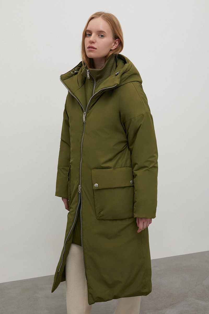 Утепленное пальто с капюшоном, Модель FWB51050, Фото №4