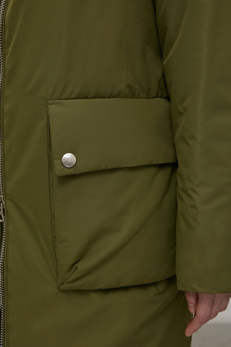 Утепленное пальто с капюшоном, Модель FWB51050, Фото №6