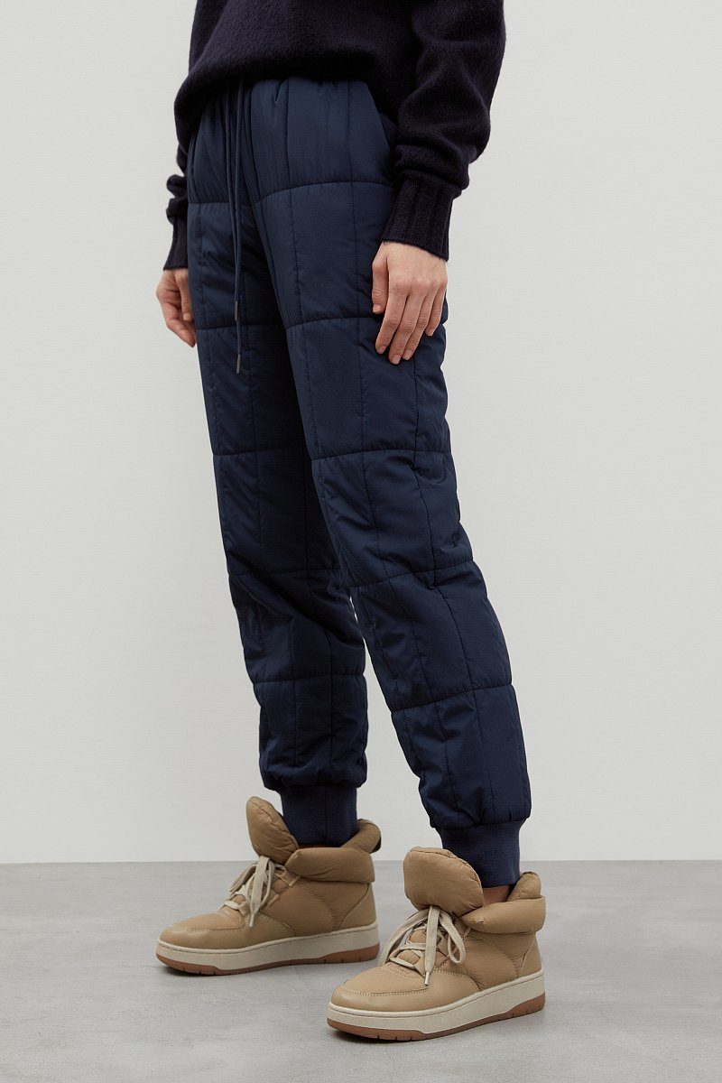 Стеганые утепленные брюки с резинкой, Модель FWC11057, Фото №3