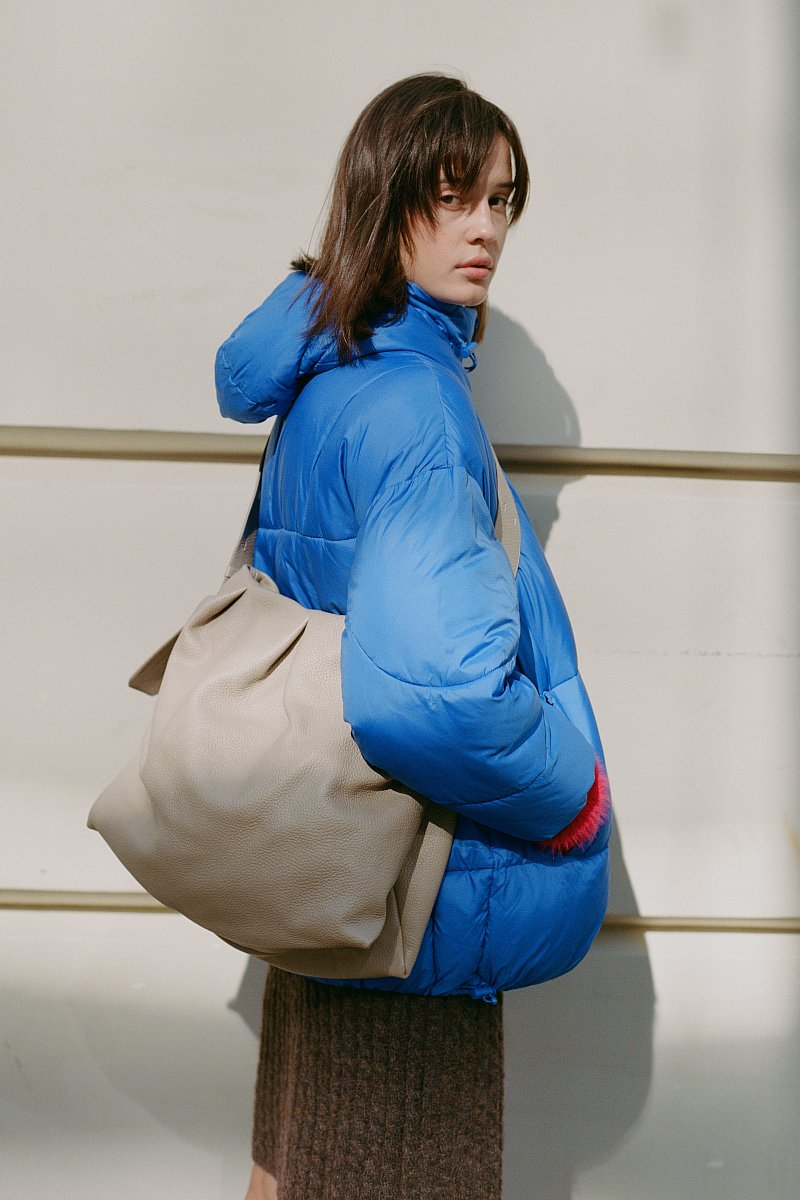 Куртка oversize силуэта с капюшоном, Модель FWC11085, Фото №4