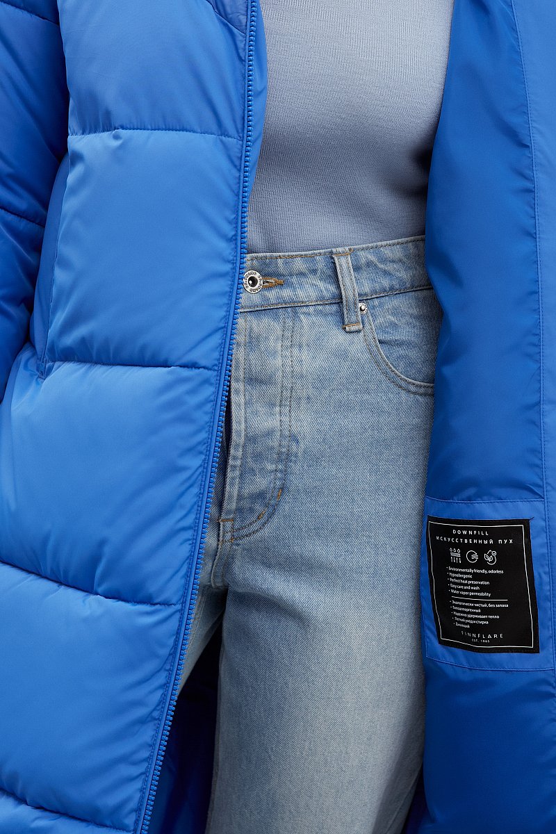 Стеганое утепленное пальто с капюшоном, Модель FWC11043, Фото №6