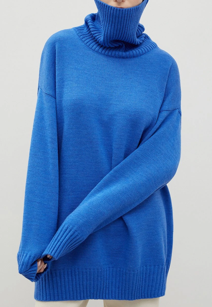 Свитер силуэта oversize с шерстью, Модель FWC11145, Фото №3