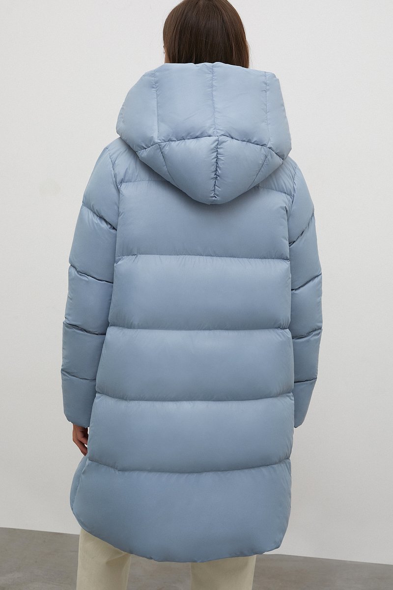 Стеганое пуховое пальто силуэта oversize, Модель FWC11079, Фото №5