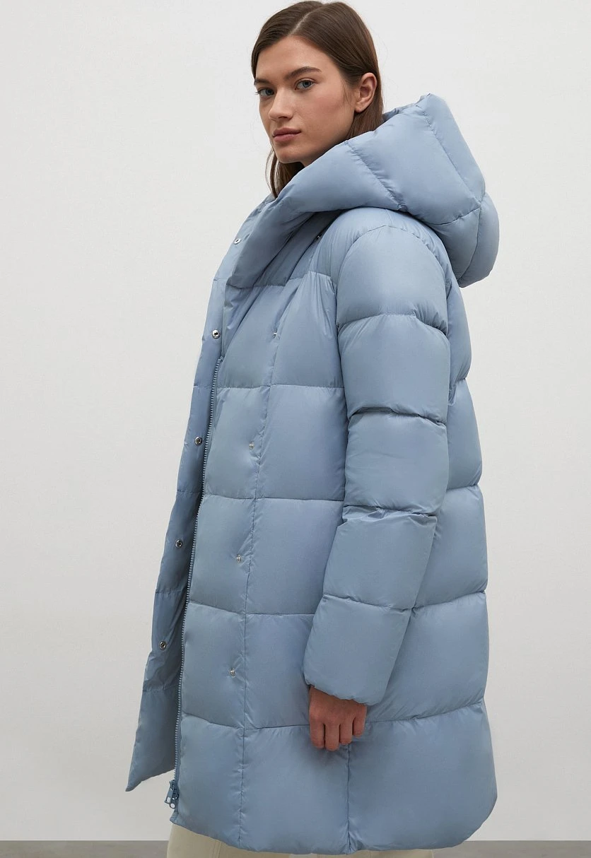 Стеганое пуховое пальто силуэта oversize, Модель FWC11079, Фото №4