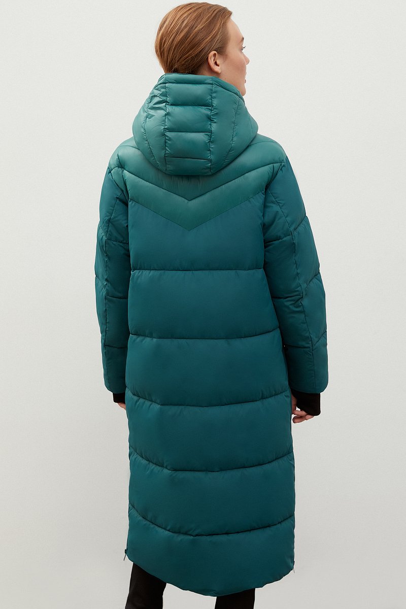 Стеганое утепленное пальто с капюшоном, Модель FWC11043, Фото №5
