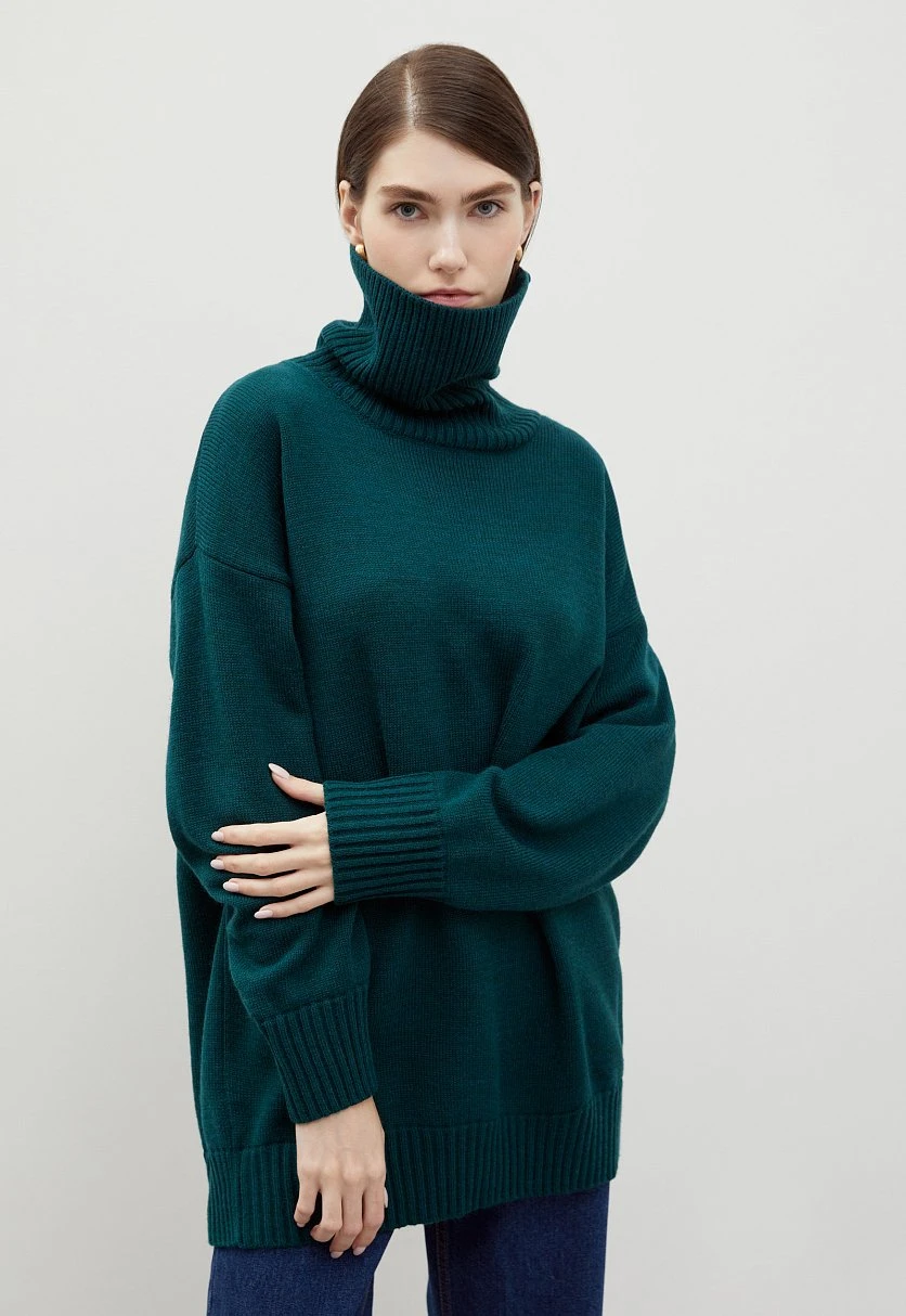 Свитер силуэта oversize с шерстью, Модель FWC11145, Фото №1
