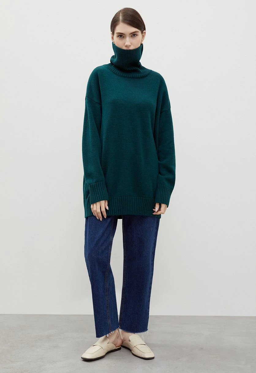 Свитер силуэта oversize с шерстью, Модель FWC11145, Фото №2