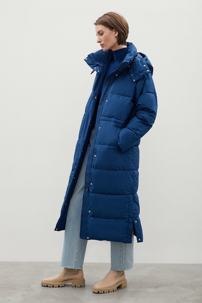 Утепленное пальто с талией на кулиске, Модель FWC11000, Фото №3