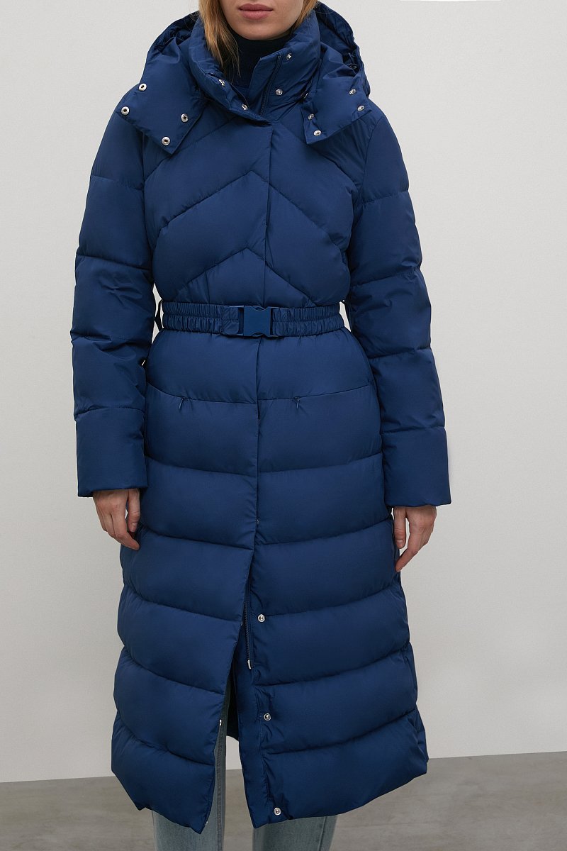 Стеганое утепленное пальто с капюшоном, Модель FWC11007, Фото №3