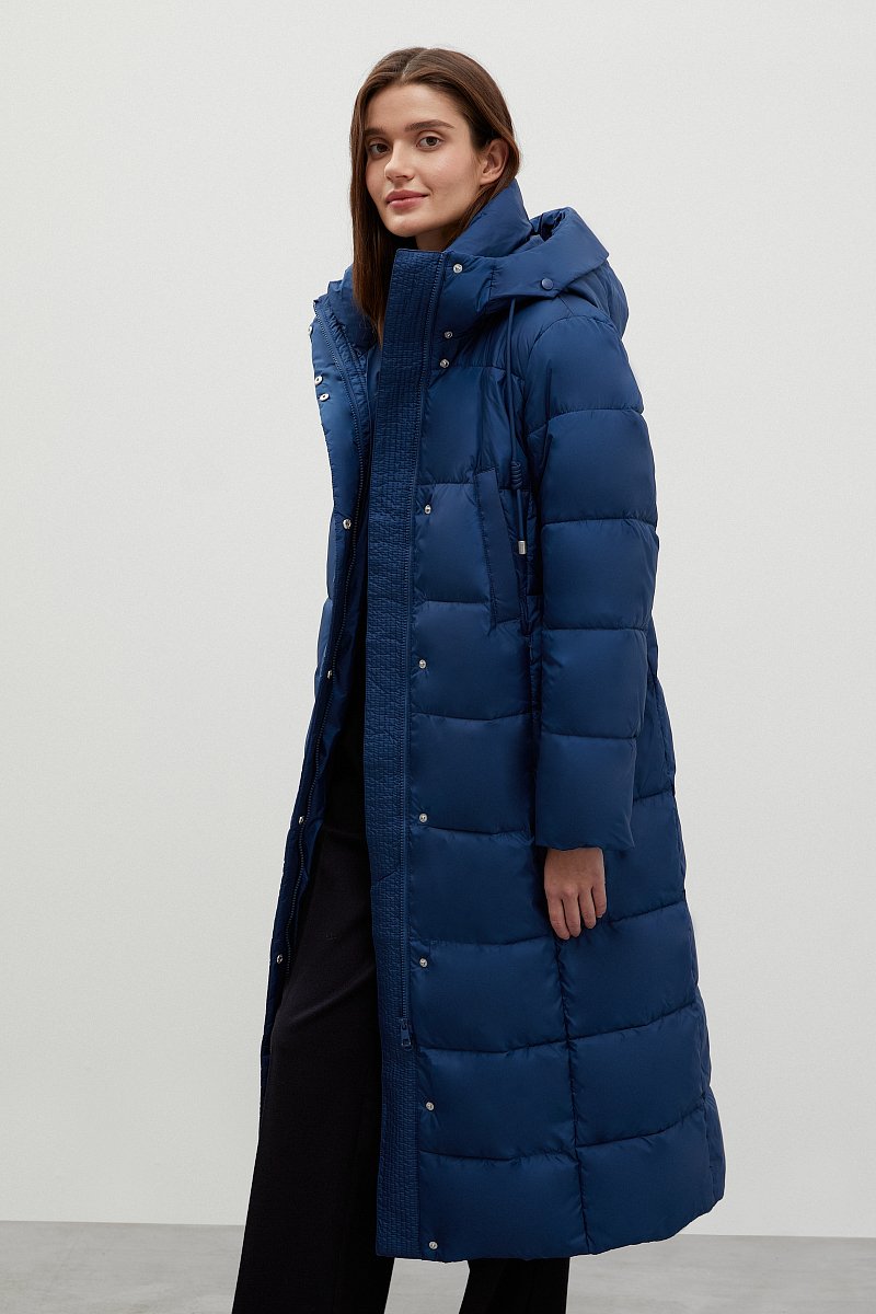 Утепленное пальто с капюшоном, Модель FWC11016, Фото №4