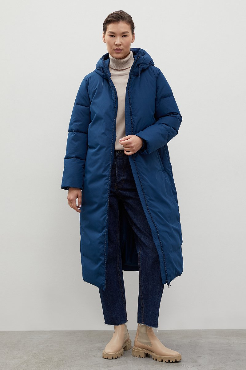 Утепленное пальто oversize с капюшоном, Модель FWC11074, Фото №2