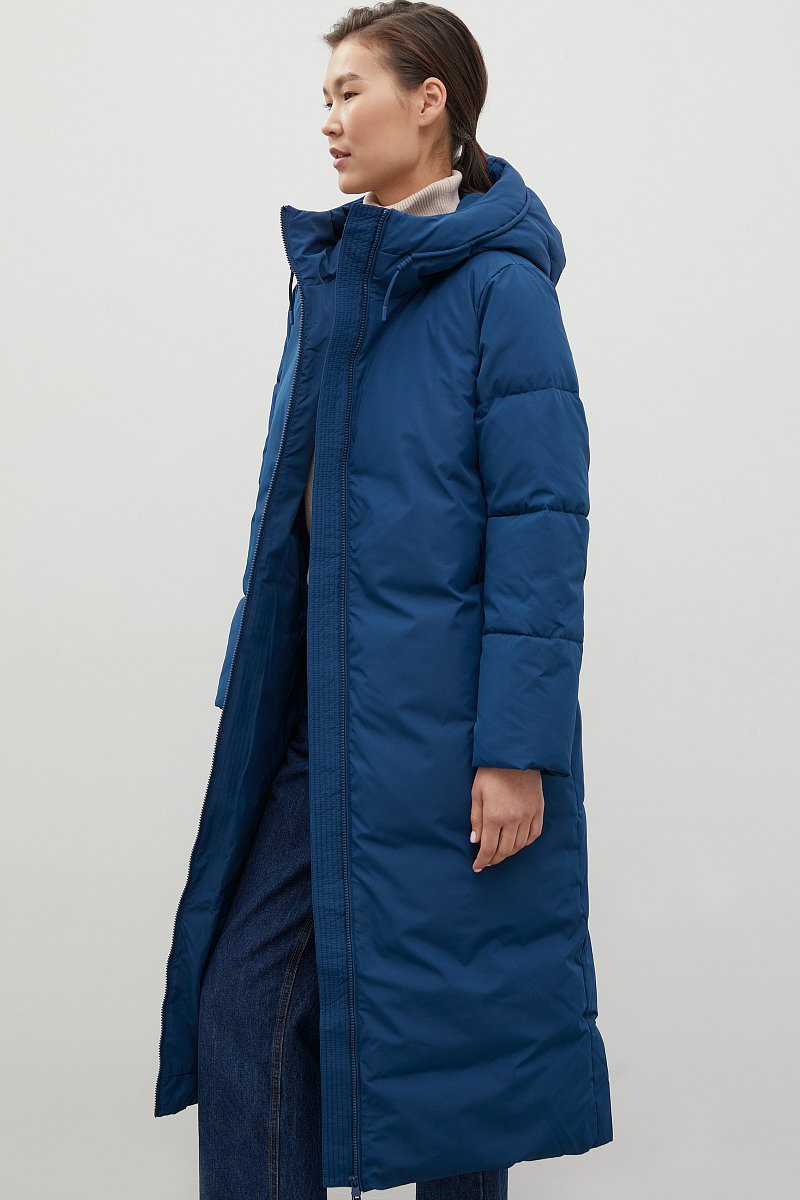 Утепленное пальто oversize с капюшоном, Модель FWC11074, Фото №4