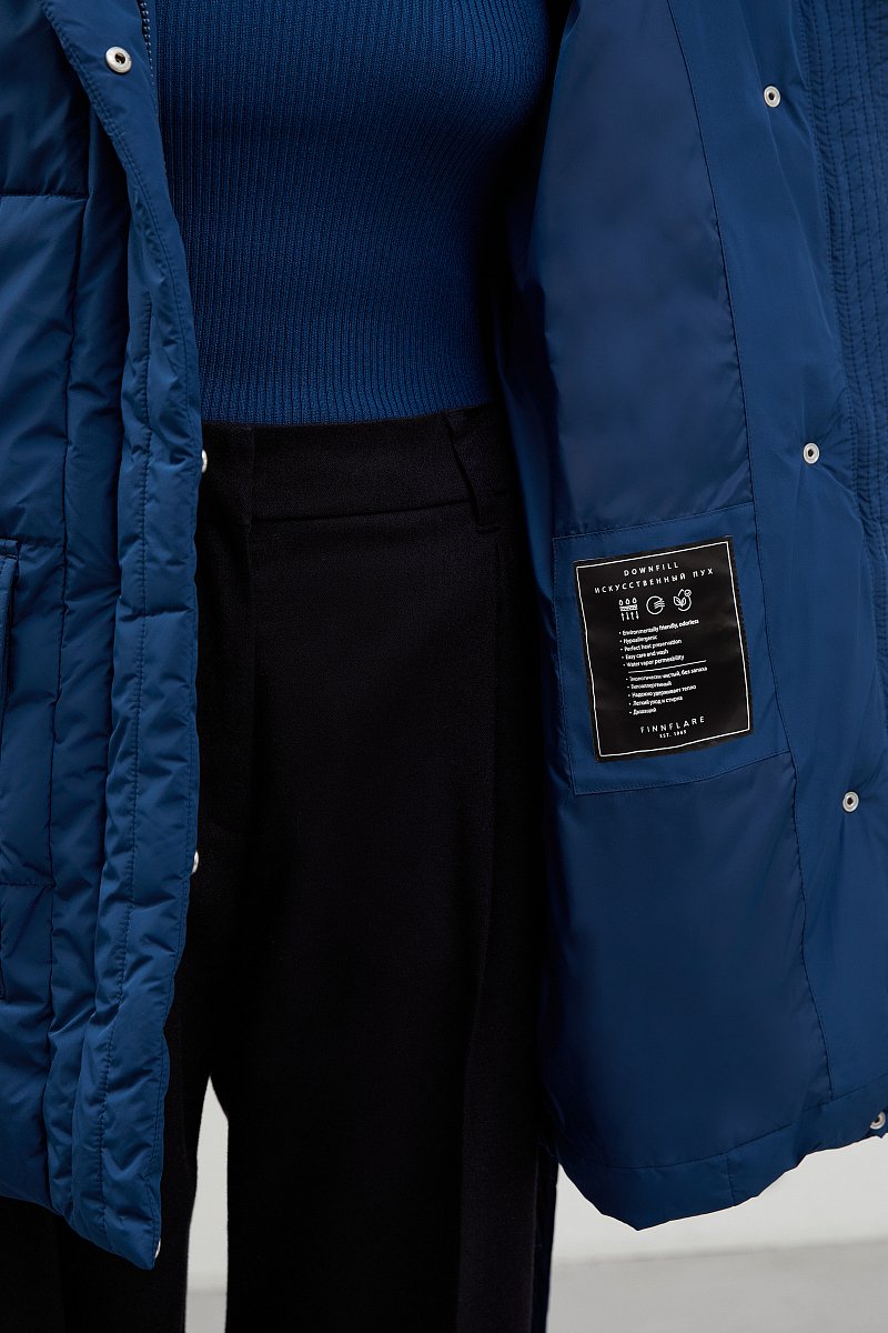 Куртка с капюшоном и поясом, Модель FWC11078, Фото №7