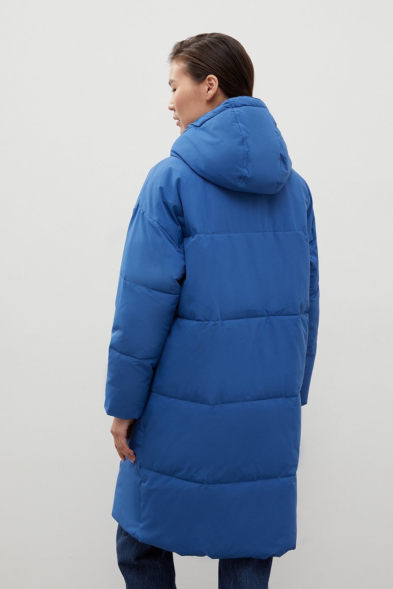 Стеганое утепленное пальто с капюшоном, Модель FWC11013, Фото №5