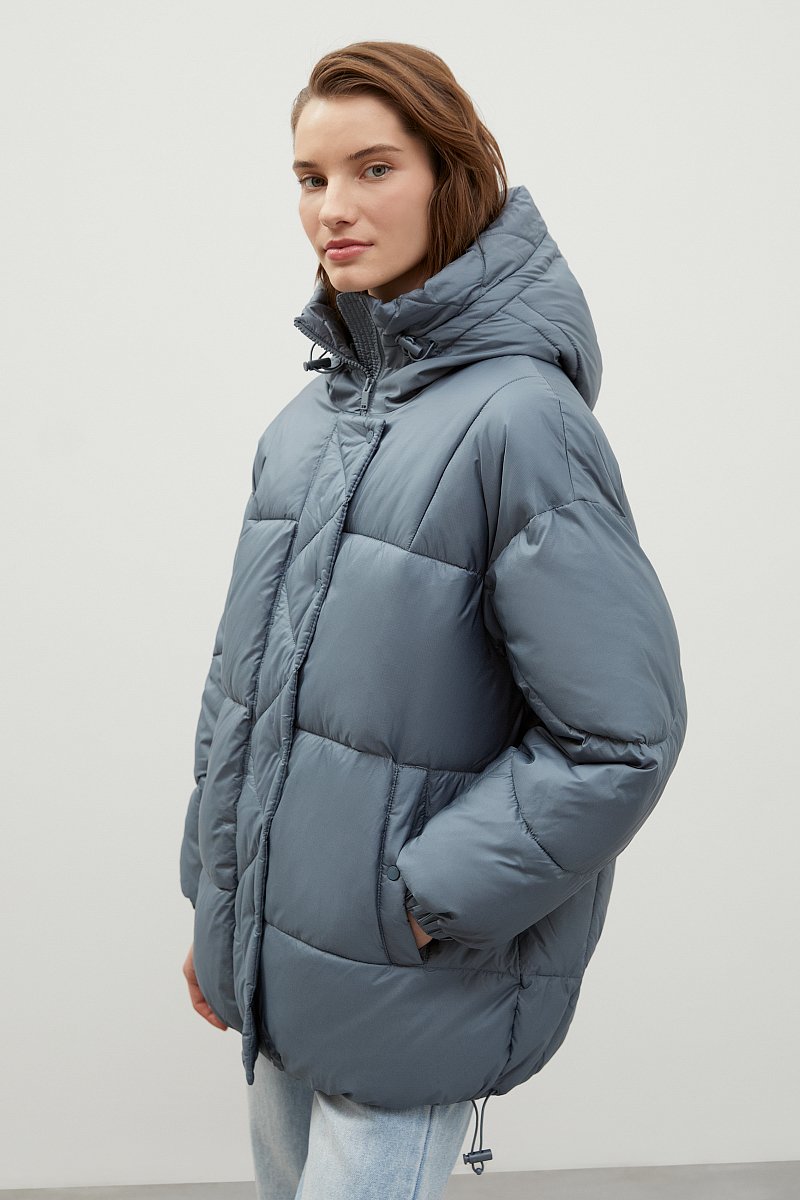 Куртка oversize силуэта с капюшоном, Модель FWC11085, Фото №4