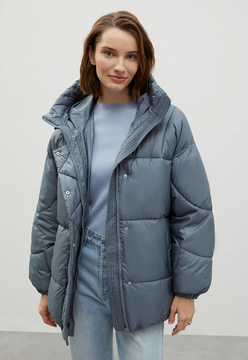 Куртка oversize силуэта с капюшоном, Модель FWC11085, Фото №1