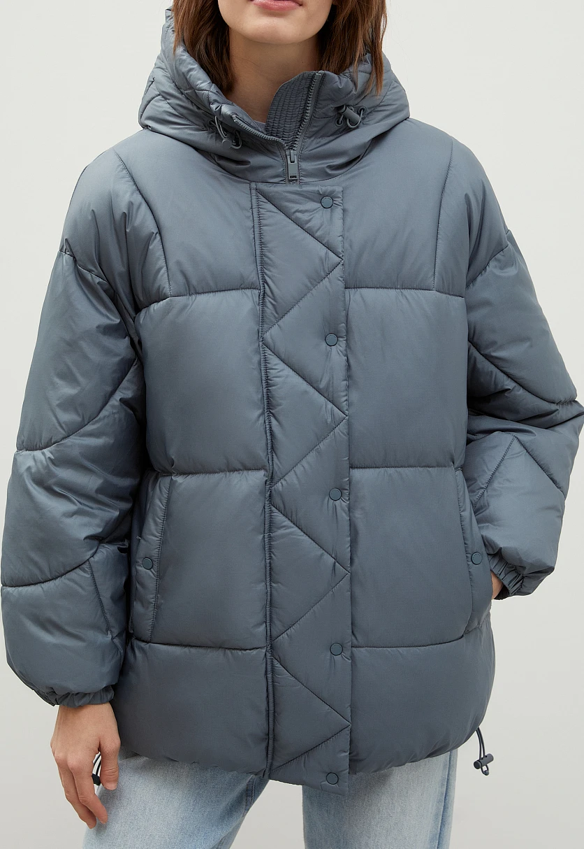 Куртка oversize силуэта с капюшоном, Модель FWC11085, Фото №3