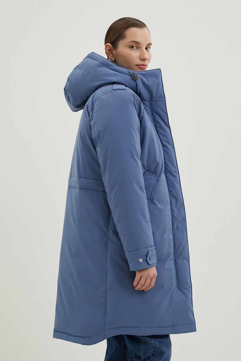 Пуховое пальто с капюшоном, Модель FWC11028, Фото №4
