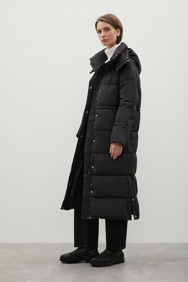 Утепленное пальто с талией на кулиске, Модель FWC11000, Фото №3