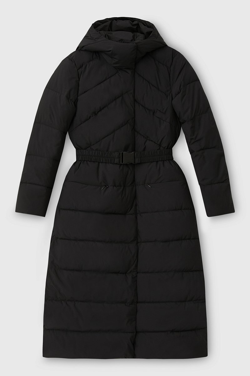 Стеганое утепленное пальто с капюшоном, Модель FWC11007, Фото №9