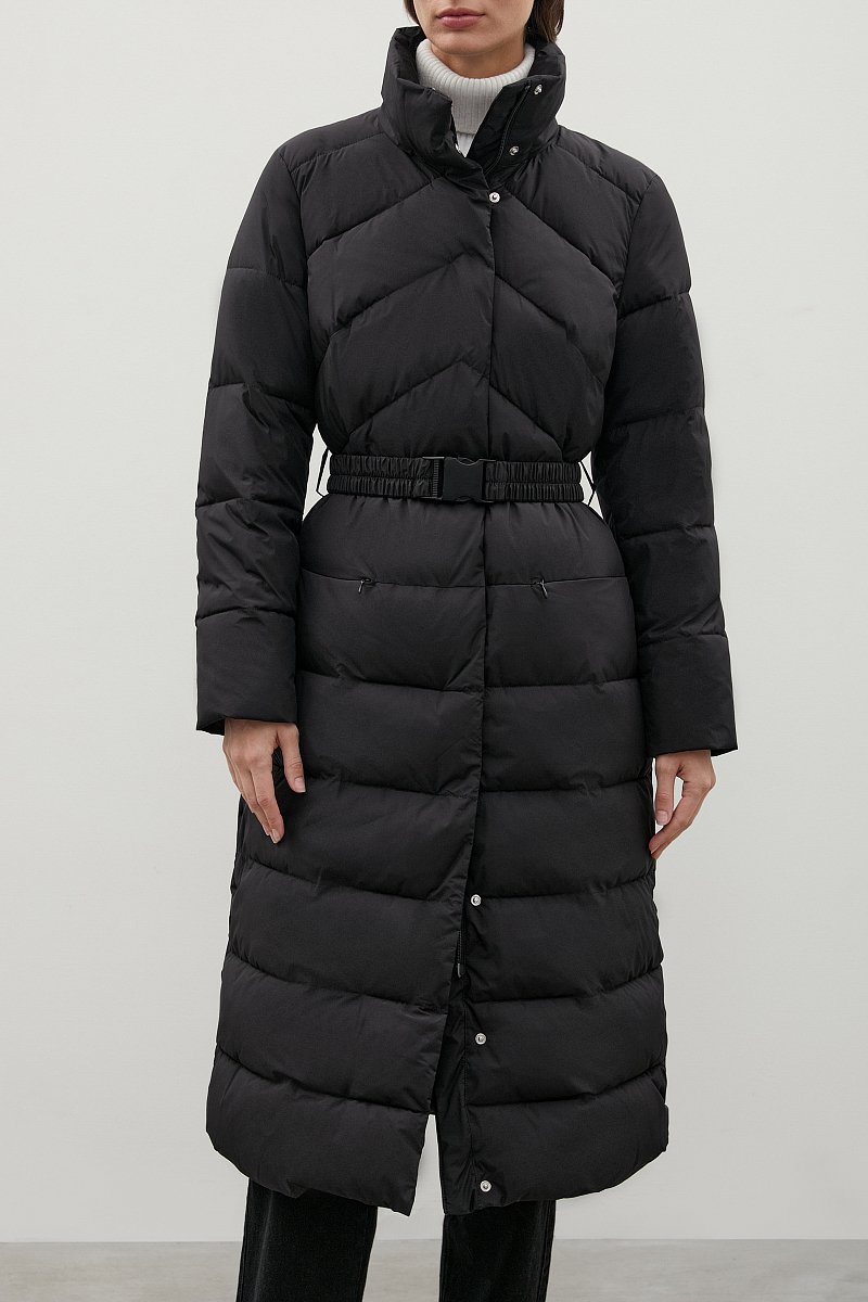 Стеганое утепленное пальто с капюшоном, Модель FWC11007, Фото №3
