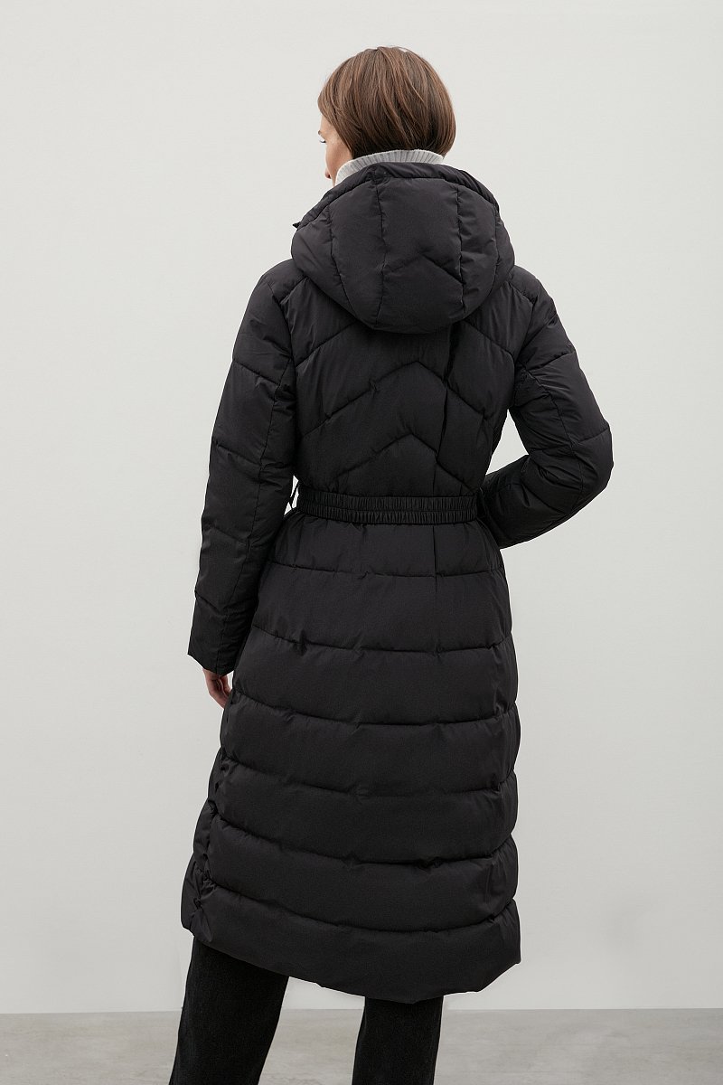 Стеганое утепленное пальто с капюшоном, Модель FWC11007, Фото №5