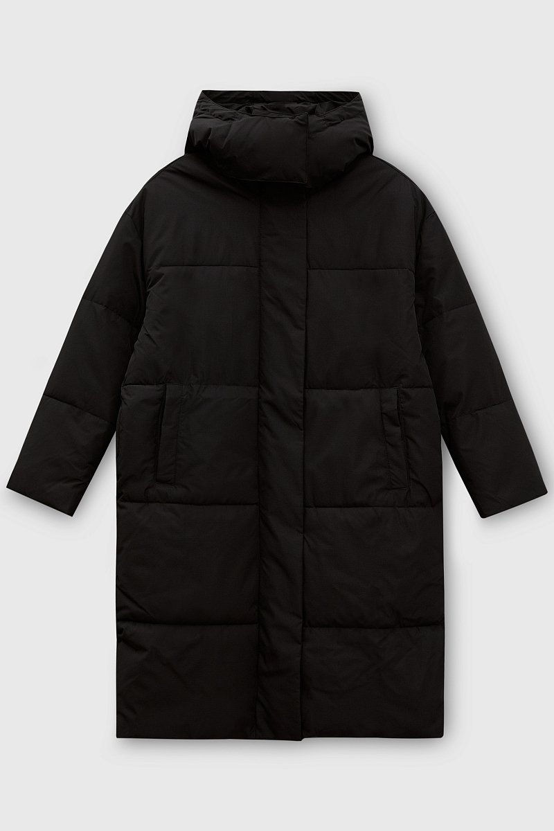 Стеганое утепленное пальто с капюшоном, Модель FWC11013, Фото №9