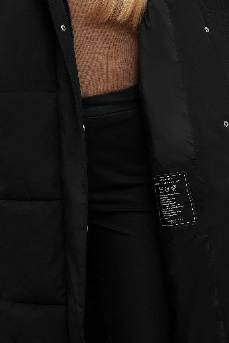 Стеганое утепленное пальто с капюшоном, Модель FWC11013, Фото №7