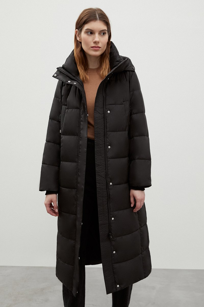 Утепленное пальто с капюшоном, Модель FWC11016, Фото №1