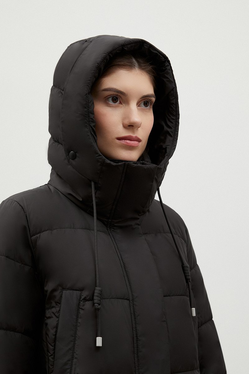 Утепленное пальто с капюшоном, Модель FWC11016, Фото №8
