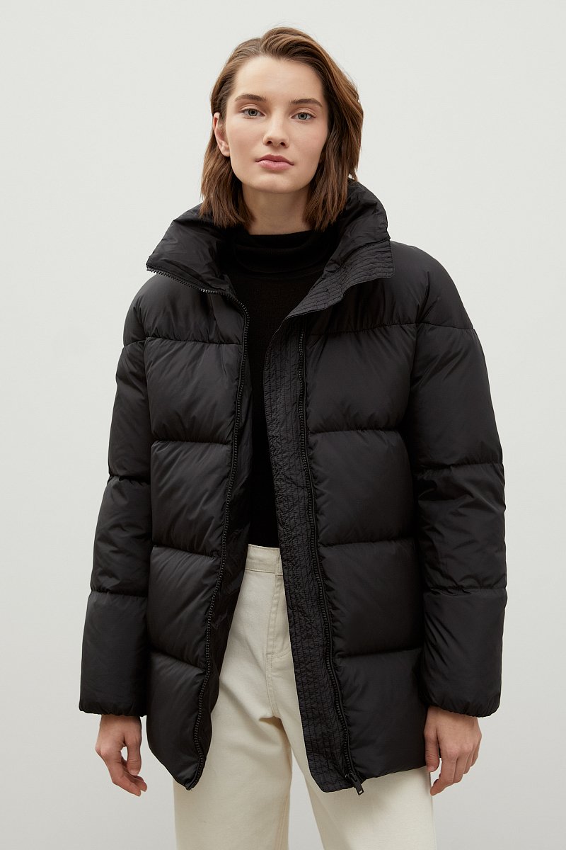 Стеганый пуховик oversize силуэта, Модель FWC11026, Фото №1