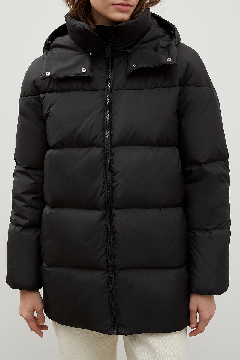 Стеганый пуховик oversize силуэта, Модель FWC11026, Фото №3