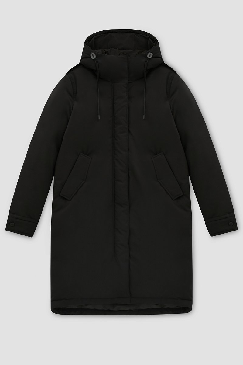 Пуховое пальто с капюшоном, Модель FWC11028, Фото №9