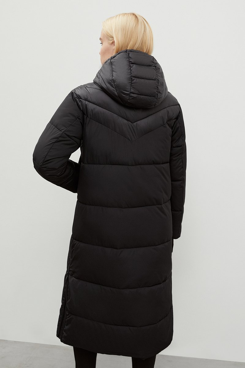 Стеганое утепленное пальто с капюшоном, Модель FWC11043, Фото №5