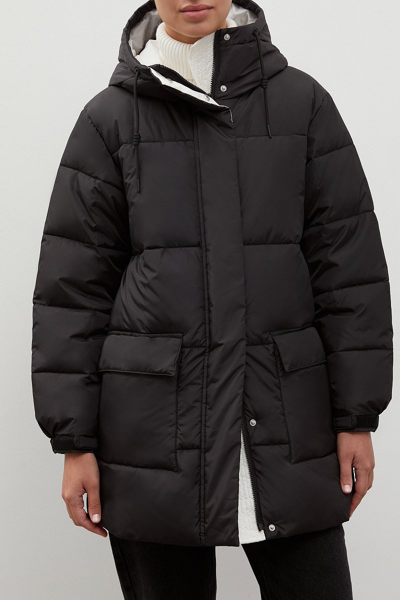 Стеганая утепленная куртка с капюшоном, Модель FWC11054, Фото №3