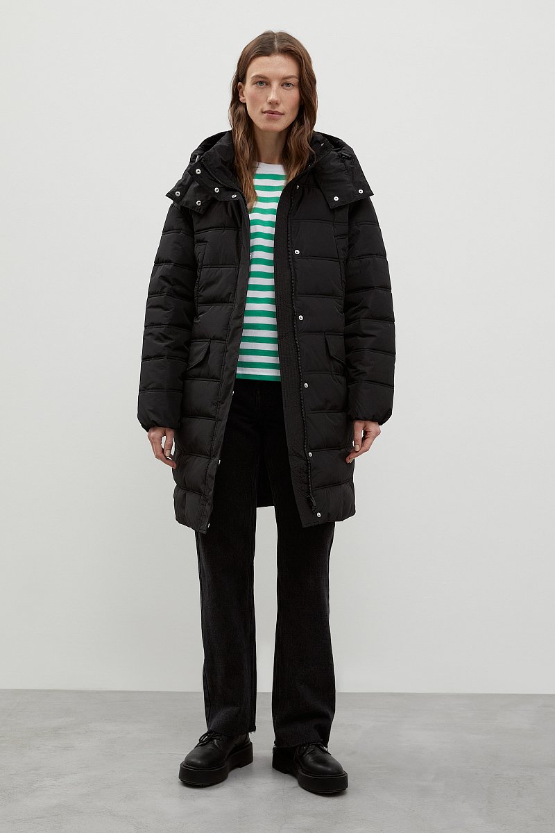 Утепленное пальто силуэта oversize, Модель FWC11055, Фото №2
