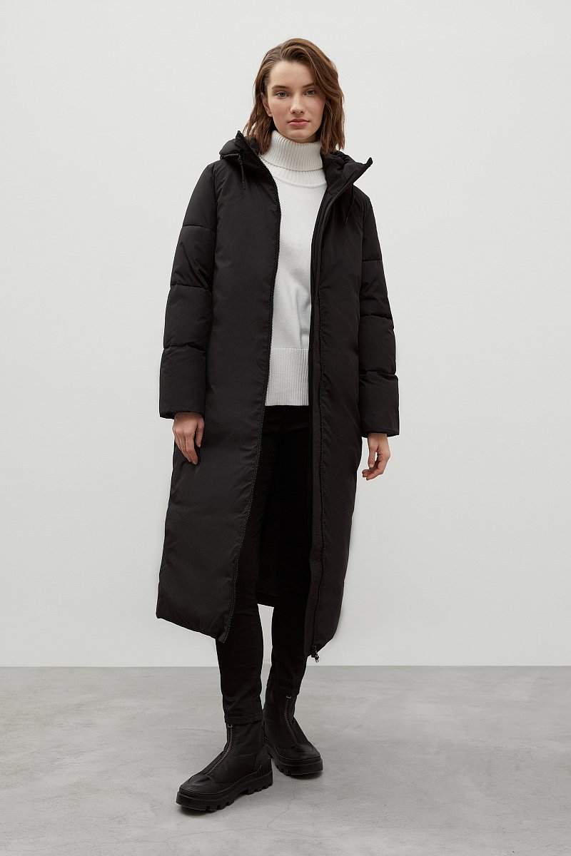 Утепленное пальто oversize с капюшоном, Модель FWC11074, Фото №2