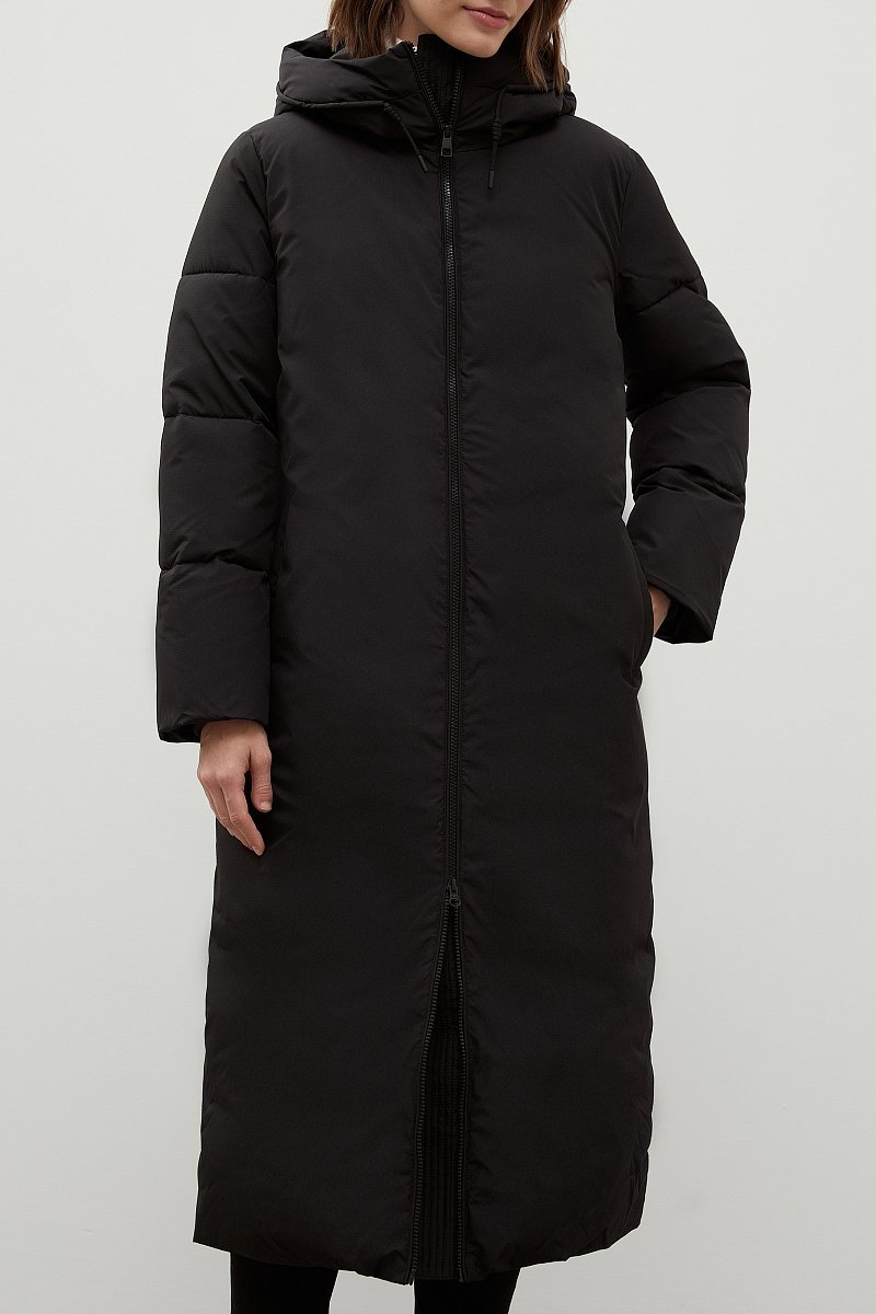 Утепленное пальто oversize с капюшоном, Модель FWC11074, Фото №3