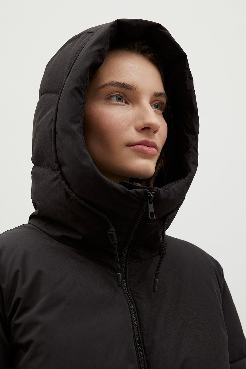Утепленное пальто oversize с капюшоном, Модель FWC11074, Фото №8