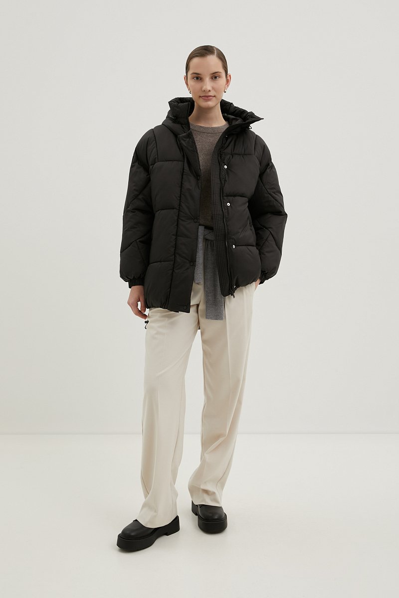Куртка oversize силуэта с капюшоном, Модель FWC11085, Фото №2